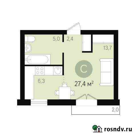 Квартира-студия, 27.4 м², 8/9 эт. на продажу в Новосибирске Новосибирск