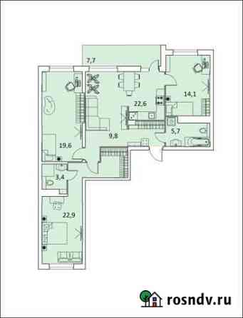 3-комнатная квартира, 105.8 м², 6/16 эт. на продажу в Пензе Пенза