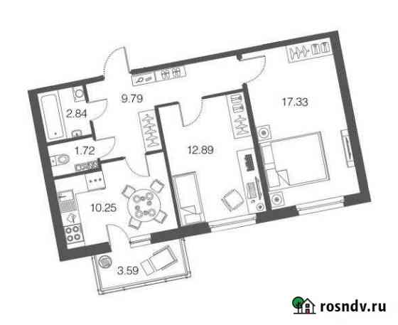 2-комнатная квартира, 54.7 м², 1/4 эт. на продажу в Токсово Токсово