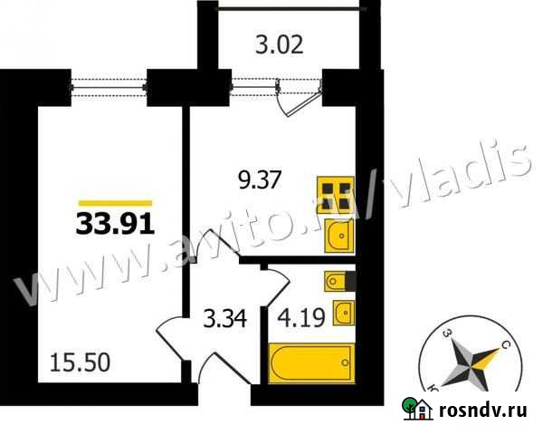 1-комнатная квартира, 34 м², 4/4 эт. на продажу в Боголюбово Боголюбово - изображение 1
