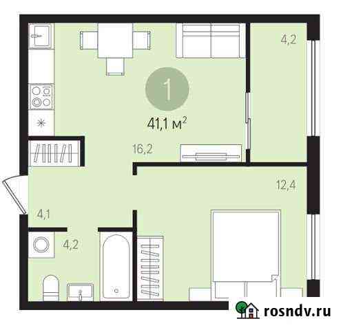 1-комнатная квартира, 41.1 м², 1/10 эт. на продажу в Тюмени Тюмень