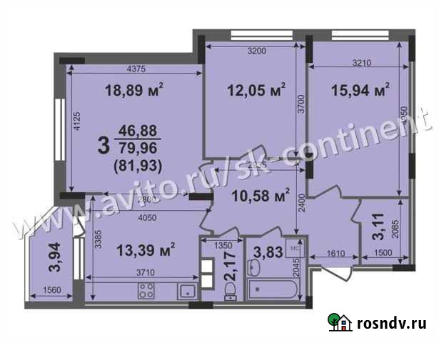 3-комнатная квартира, 82 м², 3/17 эт. на продажу в Коврове Ковров - изображение 1