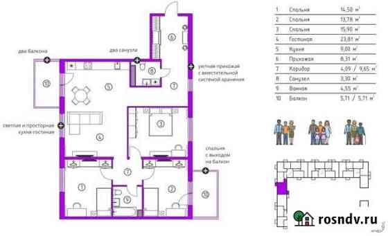 4-комнатная квартира, 118.3 м², 2/5 эт. на продажу в Петрозаводске Петрозаводск