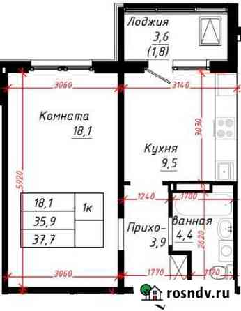 1-комнатная квартира, 37.7 м², 2/10 эт. на продажу в Барнауле Барнаул