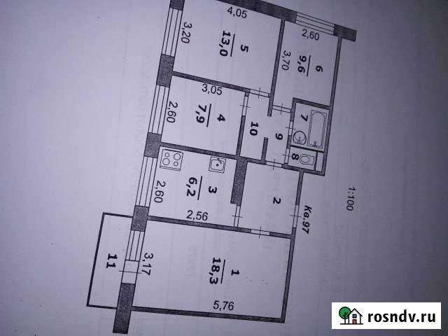 4-комнатная квартира, 70 м², 7/9 эт. на продажу в Белгороде Белгород - изображение 1
