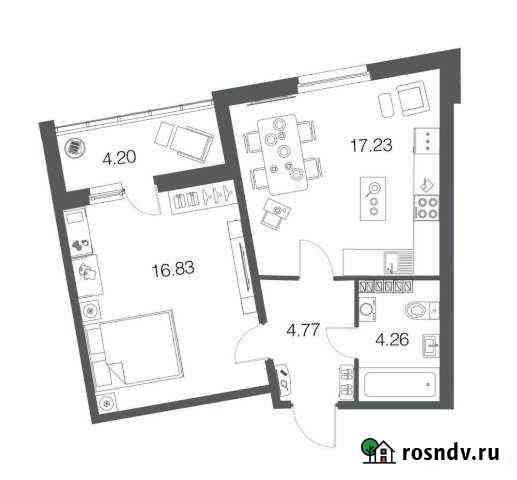1-комнатная квартира, 42.9 м², 4/4 эт. на продажу в Токсово Токсово