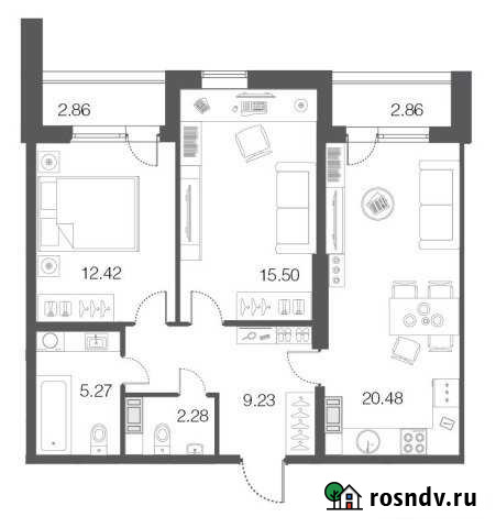 2-комнатная квартира, 65.2 м², 4/5 эт. на продажу в Сестрорецке Сестрорецк - изображение 1