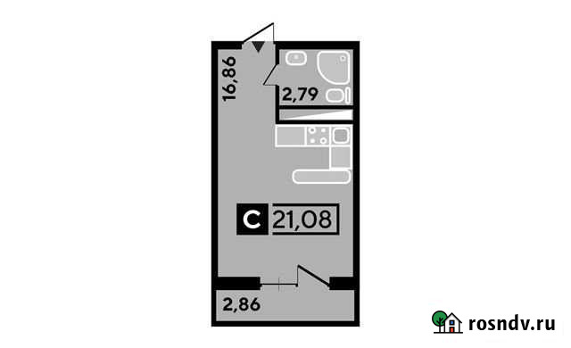Квартира-студия, 21.1 м², 2/16 эт. на продажу в Краснодаре Краснодар - изображение 1