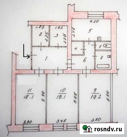 3-комнатная квартира, 100 м², 1/5 эт. в аренду на длительный срок в Красноярске Красноярск - изображение 1
