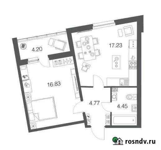 1-комнатная квартира, 43.3 м², 2/4 эт. на продажу в Токсово Токсово