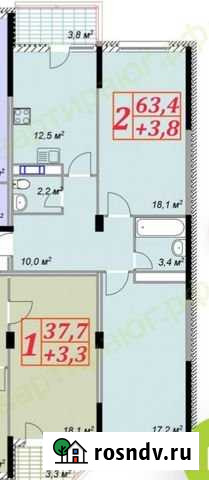 2-комнатная квартира, 68 м², 3/13 эт. на продажу в Анапе Анапа - изображение 1