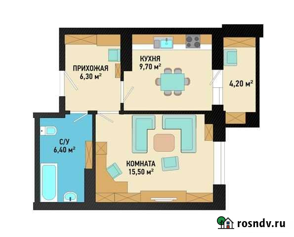 1-комнатная квартира, 42.1 м², 9/16 эт. на продажу в Волгограде Волгоград - изображение 1