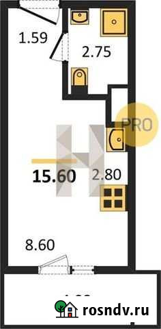 Квартира-студия, 15.7 м², 7/10 эт. на продажу в Челябинске Челябинск - изображение 1