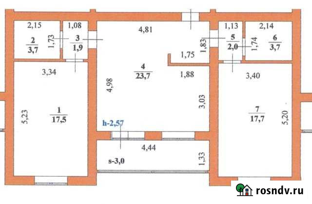 2-комнатная квартира, 73 м², 3/5 эт. на продажу в Клинцах Клинцы - изображение 1