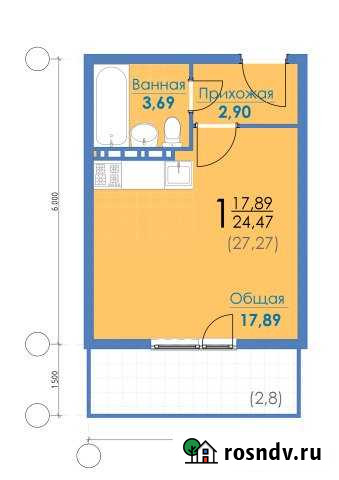 1-комнатная квартира, 27.3 м², 12/12 эт. на продажу в Кемерово Кемерово - изображение 1