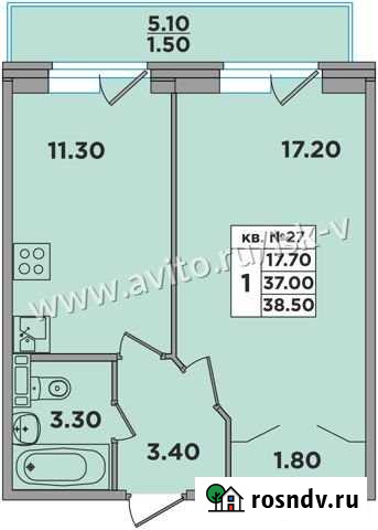 1-комнатная квартира, 38.5 м², 4/4 эт. на продажу в Пушкине Пушкин - изображение 1