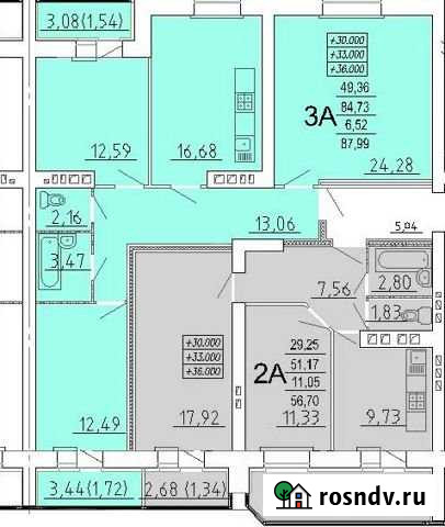 3-комнатная квартира, 84 м², 4/13 эт. на продажу в Пензе Пенза - изображение 1
