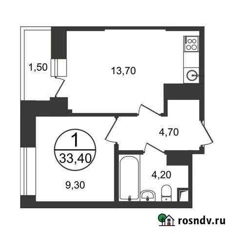1-комнатная квартира, 33.4 м², 7/18 эт. на продажу в Люберцах Люберцы