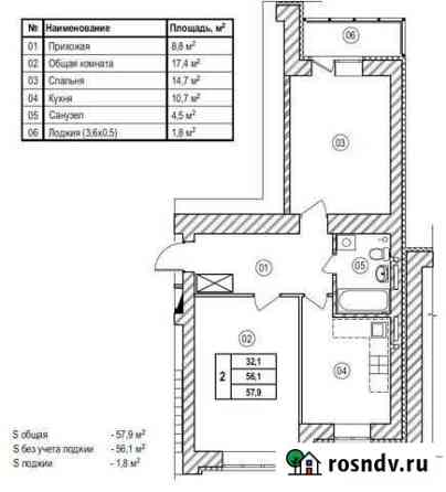 2-комнатная квартира, 58 м², 10/14 эт. на продажу в Кемерово Кемерово