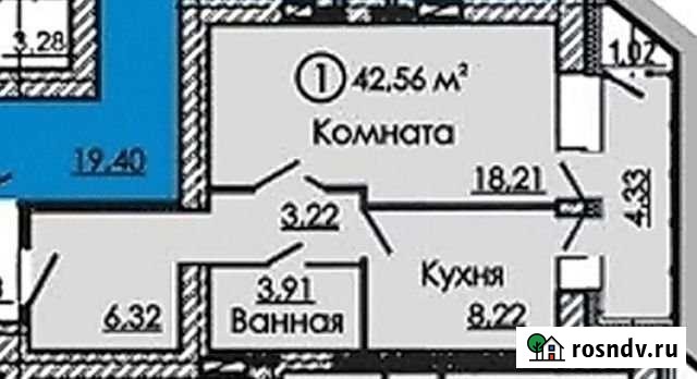 1-комнатная квартира, 43 м², 10/16 эт. на продажу в Сосновоборске Красноярского края Сосновоборск - изображение 1