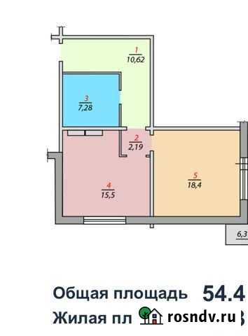 1-комнатная квартира, 54 м², 2/10 эт. на продажу в Новокузнецке Новокузнецк - изображение 1
