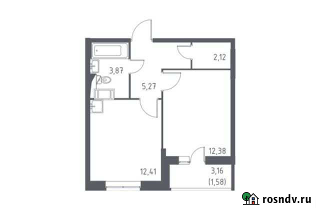 1-комнатная квартира, 37.6 м², 3/11 эт. на продажу в Кокошкино Кокошкино - изображение 1