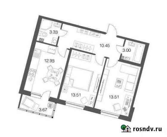 2-комнатная квартира, 57 м², 1/4 эт. на продажу в Токсово Токсово