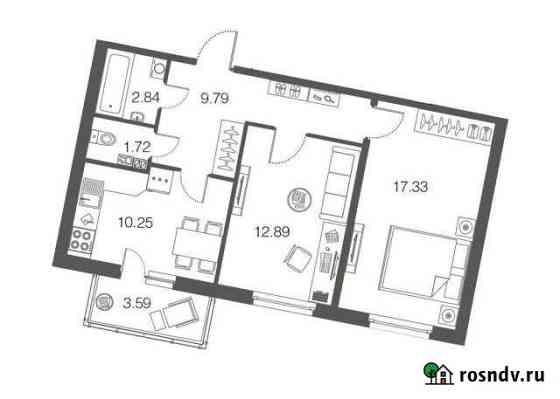 2-комнатная квартира, 54.9 м², 1/4 эт. на продажу в Токсово Токсово