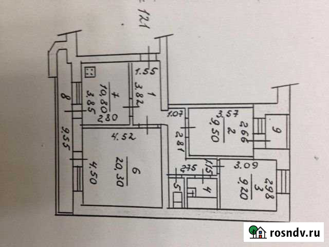 3-комнатная квартира, 66.7 м², 8/8 эт. на продажу в Чебоксарах Чебоксары - изображение 1