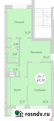 2-комнатная квартира, 72.5 м², 12/17 эт. на продажу в Новосибирске Новосибирск - изображение 1