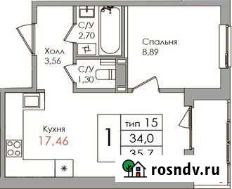 1-комнатная квартира, 35 м², 2/12 эт. на продажу в Старой Старая - изображение 1