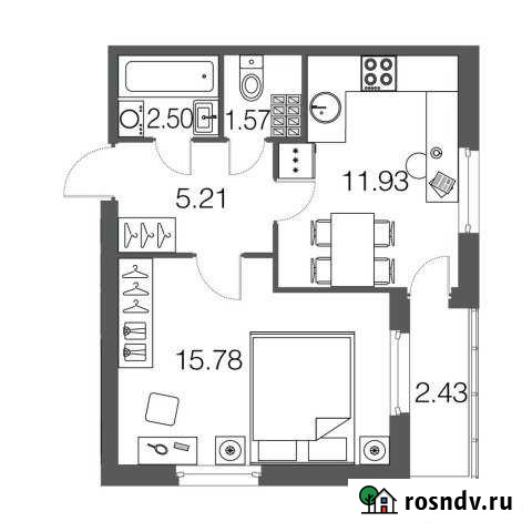 1-комнатная квартира, 37 м², 4/4 эт. на продажу в Токсово Токсово - изображение 1