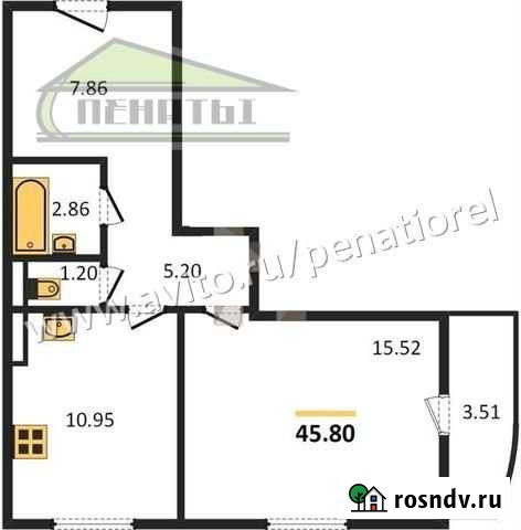 1-комнатная квартира, 45.8 м², 16/17 эт. на продажу в Орле Орёл - изображение 1
