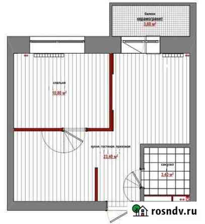 Квартира со свободной планировкой, 37.6 м², 5/9 эт. на продажу в Кудряшовском Кудряшовский