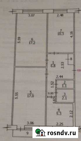 3-комнатная квартира, 60.5 м², 2/5 эт. на продажу в Северске Северск - изображение 1