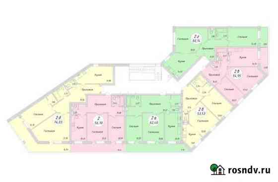 2-комнатная квартира, 61.9 м², 3/4 эт. на продажу в Новосибирске Новосибирск