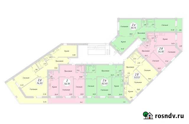 2-комнатная квартира, 61.9 м², 3/4 эт. на продажу в Новосибирске Новосибирск - изображение 1