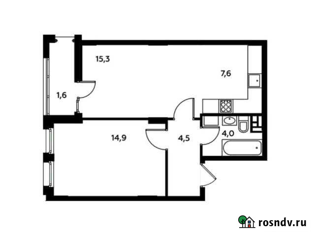 2-комнатная квартира, 47.8 м², 15/16 эт. на продажу в Коммунарке Коммунарка - изображение 1
