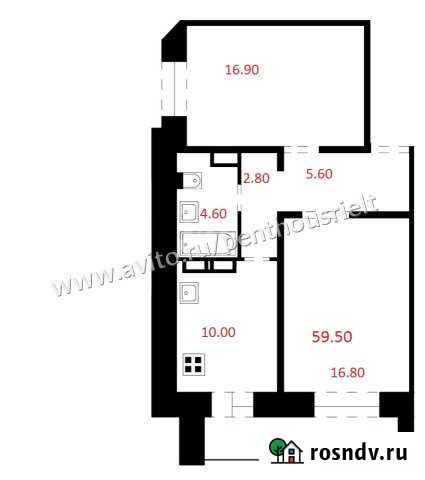 2-комнатная квартира, 59.5 м², 2/17 эт. на продажу во Владимире Владимир - изображение 1