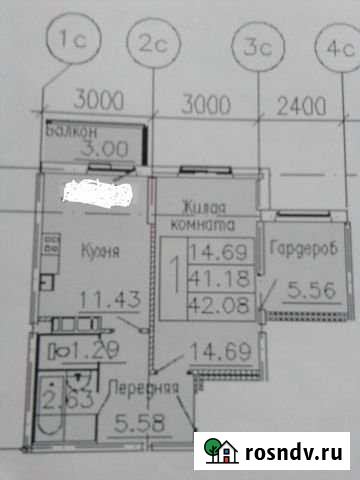1-комнатная квартира, 42 м², 3/9 эт. на продажу в Пушкине Пушкин - изображение 1