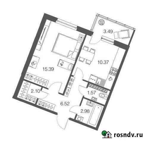 1-комнатная квартира, 39 м², 4/4 эт. на продажу в Токсово Токсово