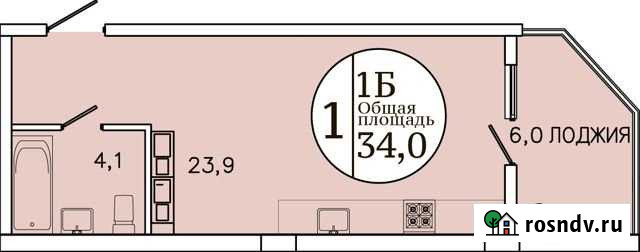 Квартира-студия, 34 м², 9/9 эт. на продажу в Ставрополе Ставрополь - изображение 1