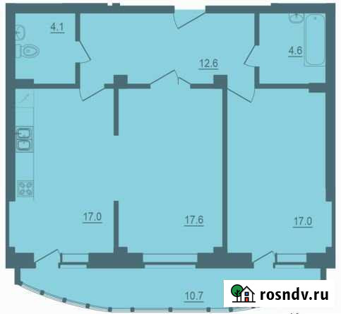 2-комнатная квартира, 83.3 м², 7/9 эт. на продажу в Пскове Псков - изображение 1