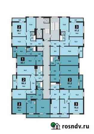 3-комнатная квартира, 81.2 м², 10/17 эт. на продажу в Красноярске Красноярск