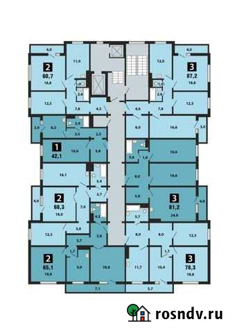 3-комнатная квартира, 81.2 м², 10/17 эт. на продажу в Красноярске Красноярск - изображение 1