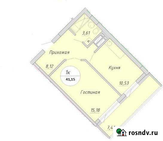 1-комнатная квартира, 41.2 м², 13/17 эт. на продажу в Новосибирске Новосибирск - изображение 1