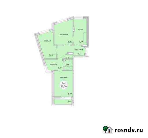 3-комнатная квартира, 85.7 м², 7/17 эт. на продажу в Новосибирске Новосибирск