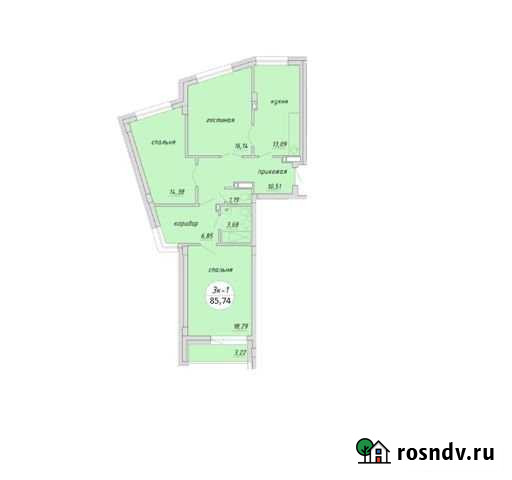 3-комнатная квартира, 85.7 м², 7/17 эт. на продажу в Новосибирске Новосибирск - изображение 1