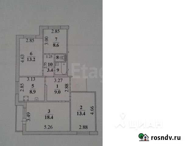 4-комнатная квартира, 77.7 м², 4/10 эт. на продажу в Липецке Липецк - изображение 1