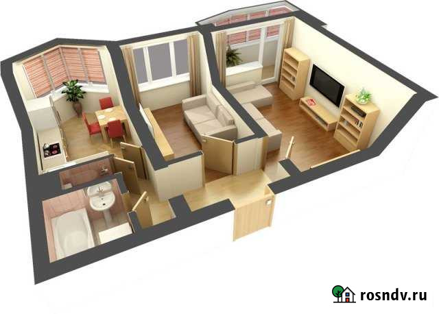 2-комнатная квартира, 48 м², 3/5 эт. на продажу в Дятьково Дятьково - изображение 1